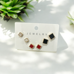 Set of 3 Mini studs – Rectangle Shape