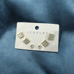 Set of 3 Mini studs- Pearl White