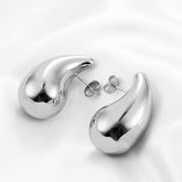 Curve Me Statement Earrings- Silver