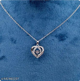 Real Moissanite Heart Pendent