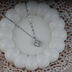 Love diamond look necklace Silver Coated