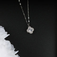 Love diamond look necklace Silver Coated