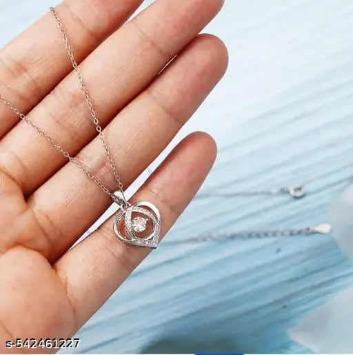 Real Moissanite Heart Pendent