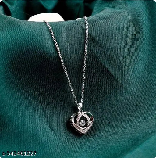 Real Moissanite Heart Pendent